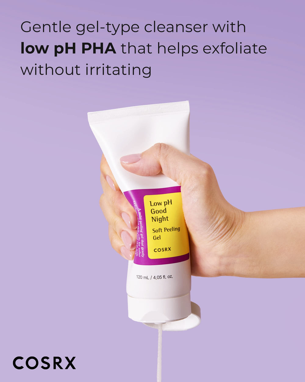 COSRX Low pH Good Night Soft Peeling Gel, textura cremosa para exfoliar suavemente