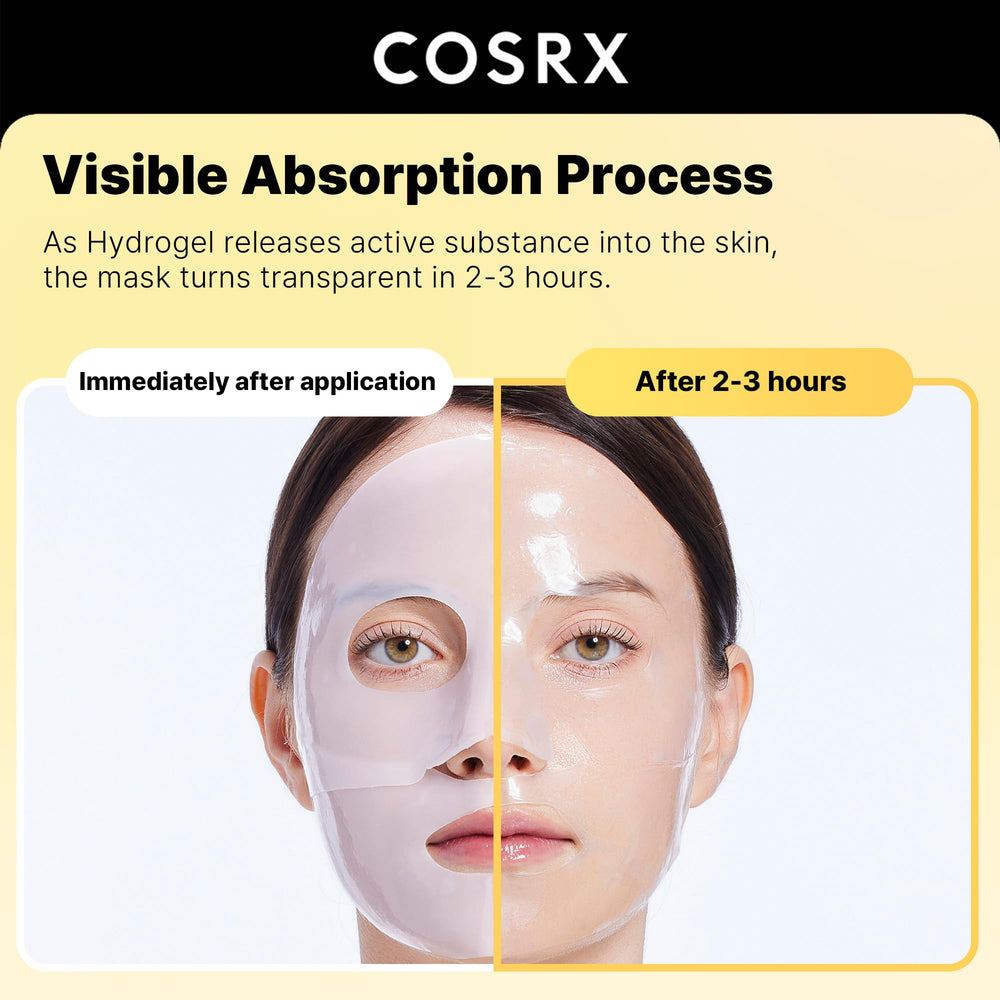 COSRX mascarilla hidrogel transparente para piel radiante tipo cristal.