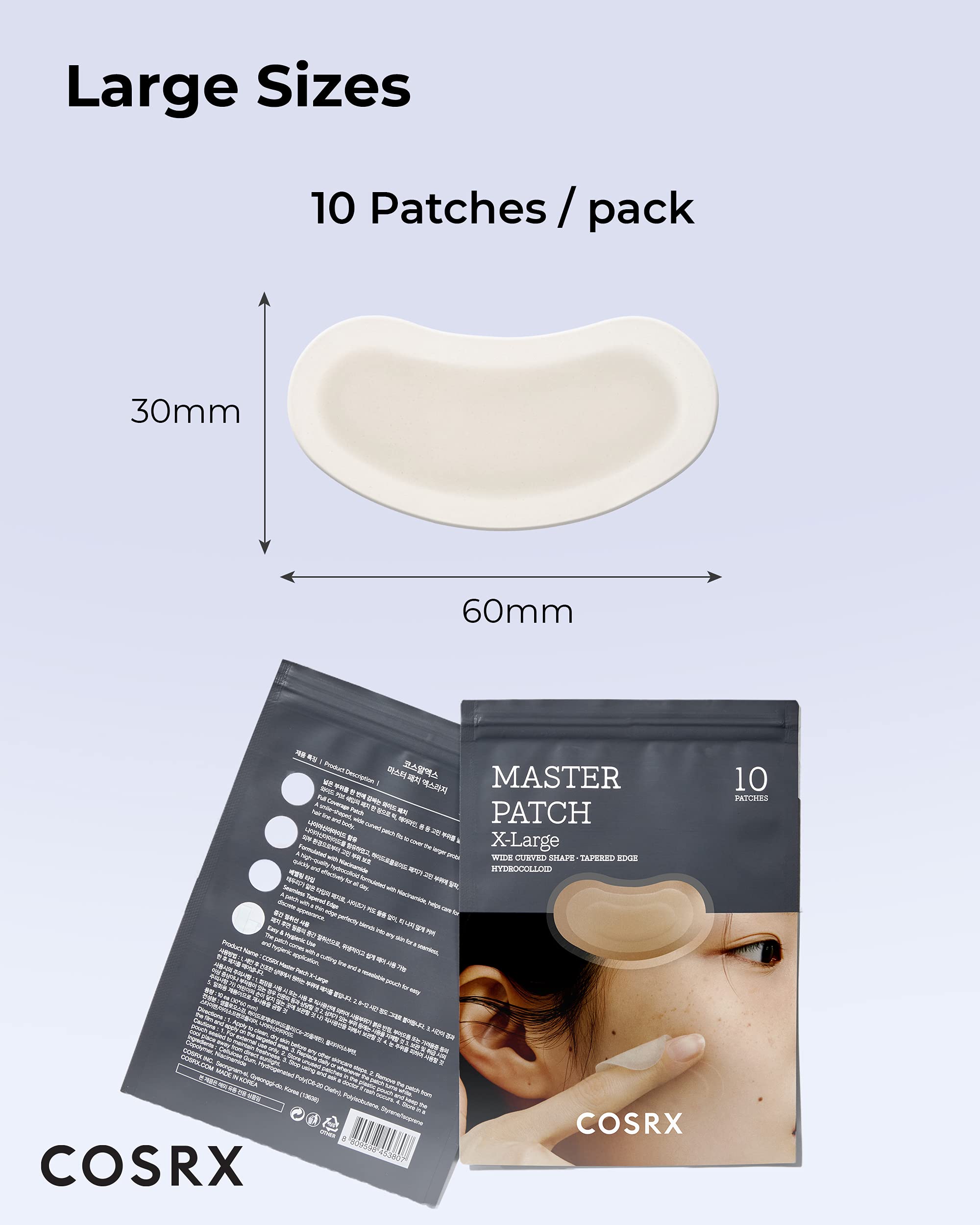 CosRX Master Patch Intensive, parche con borde mate para acabado discreto.