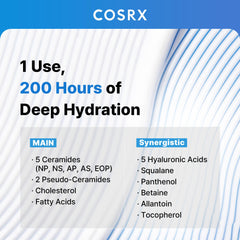 COSRX Mini Ceramide Skin Barrier en la palma, tamaño viajero para hidratación diaria