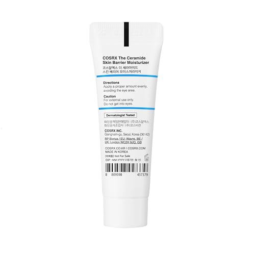 COSRX Mini Ceramide Skin Barrier, textura cremosa en primer plano, hidratación suave para uso diario