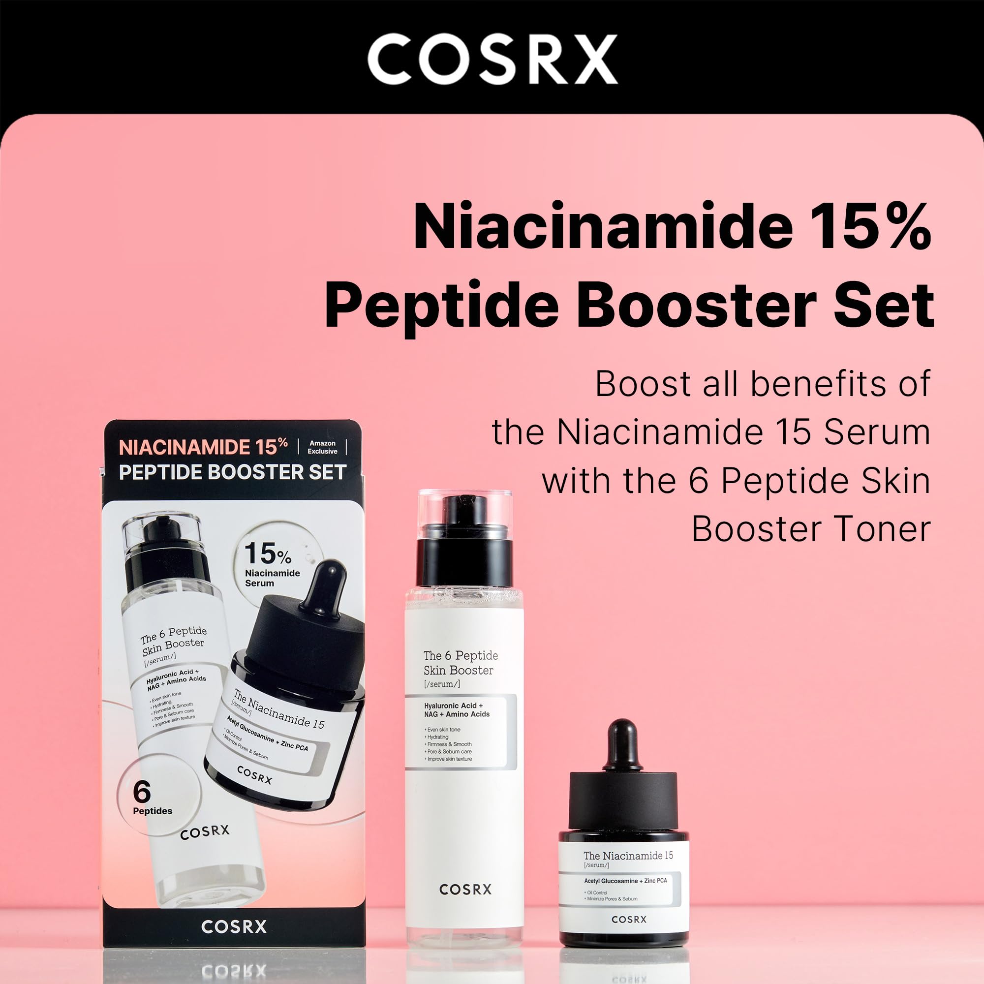 COSRX Niacinamide 15% serum drops ready for daily use.