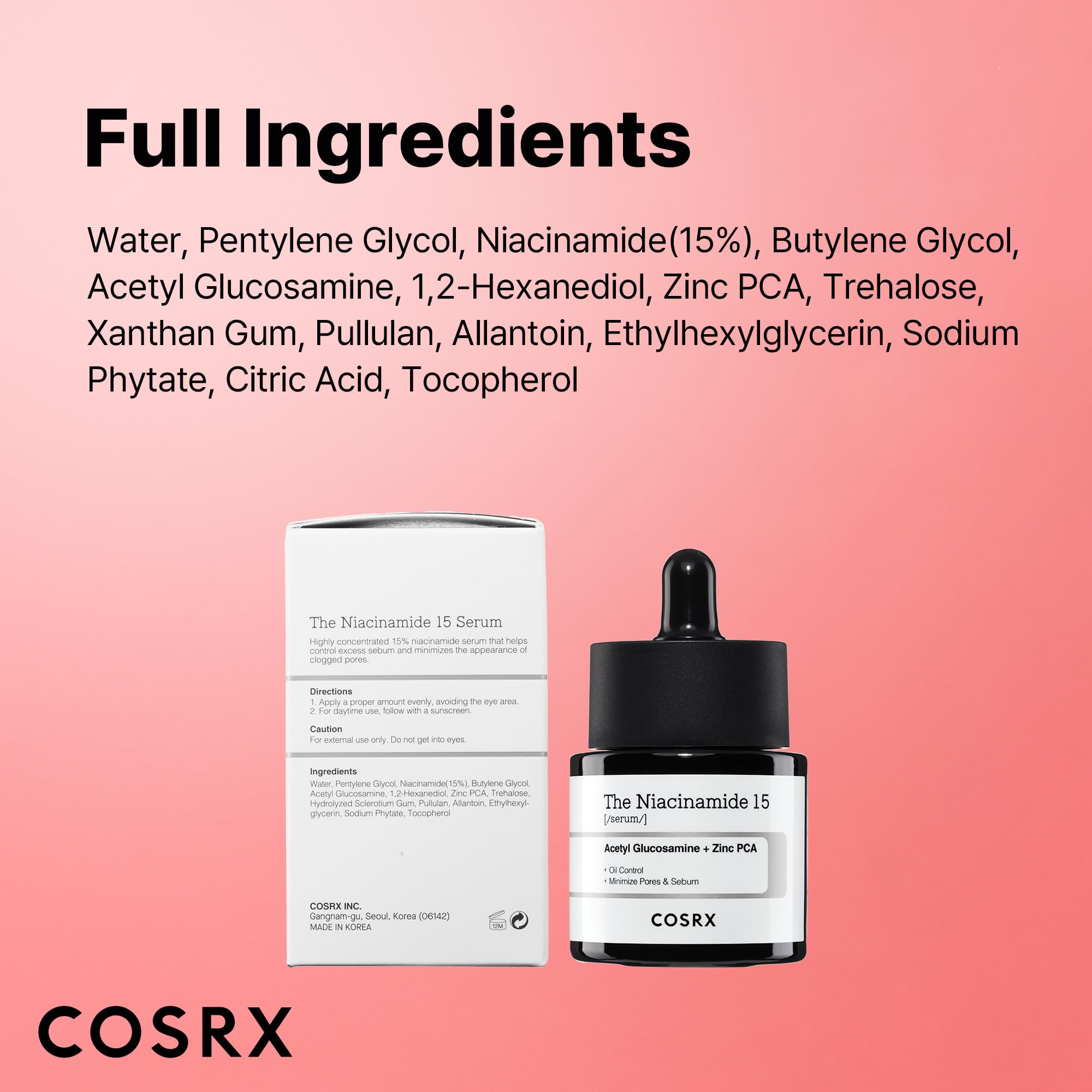COSRX packaging with cap and bottle for everyday use