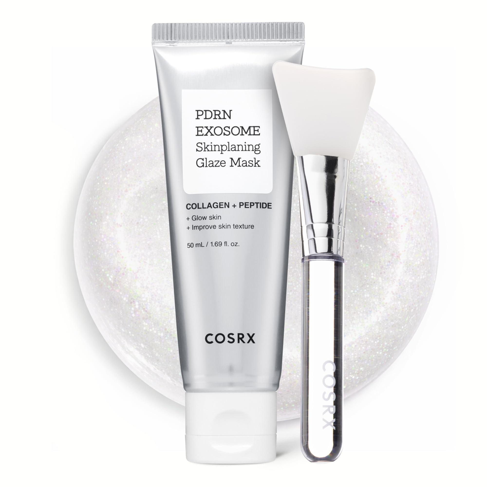 COSRX PDRN Exosome Skinplaning Glaze Mask en envase nocturno, ideal para uso nocturno