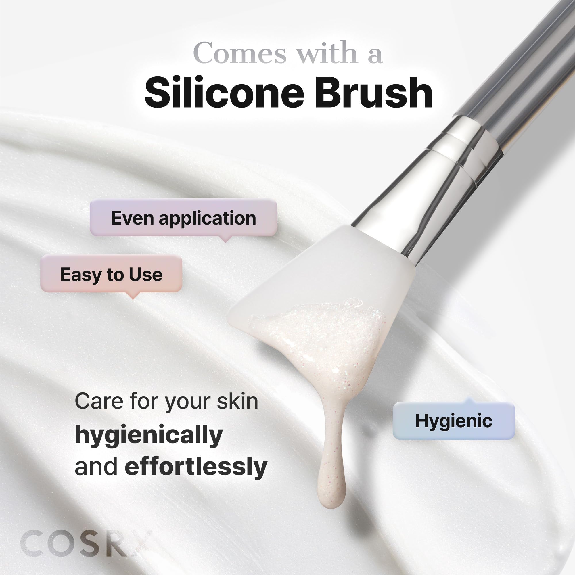 Aplicación COSRX PDRN Exosome Skinplaning Glaze Mask para piel suave al despertar