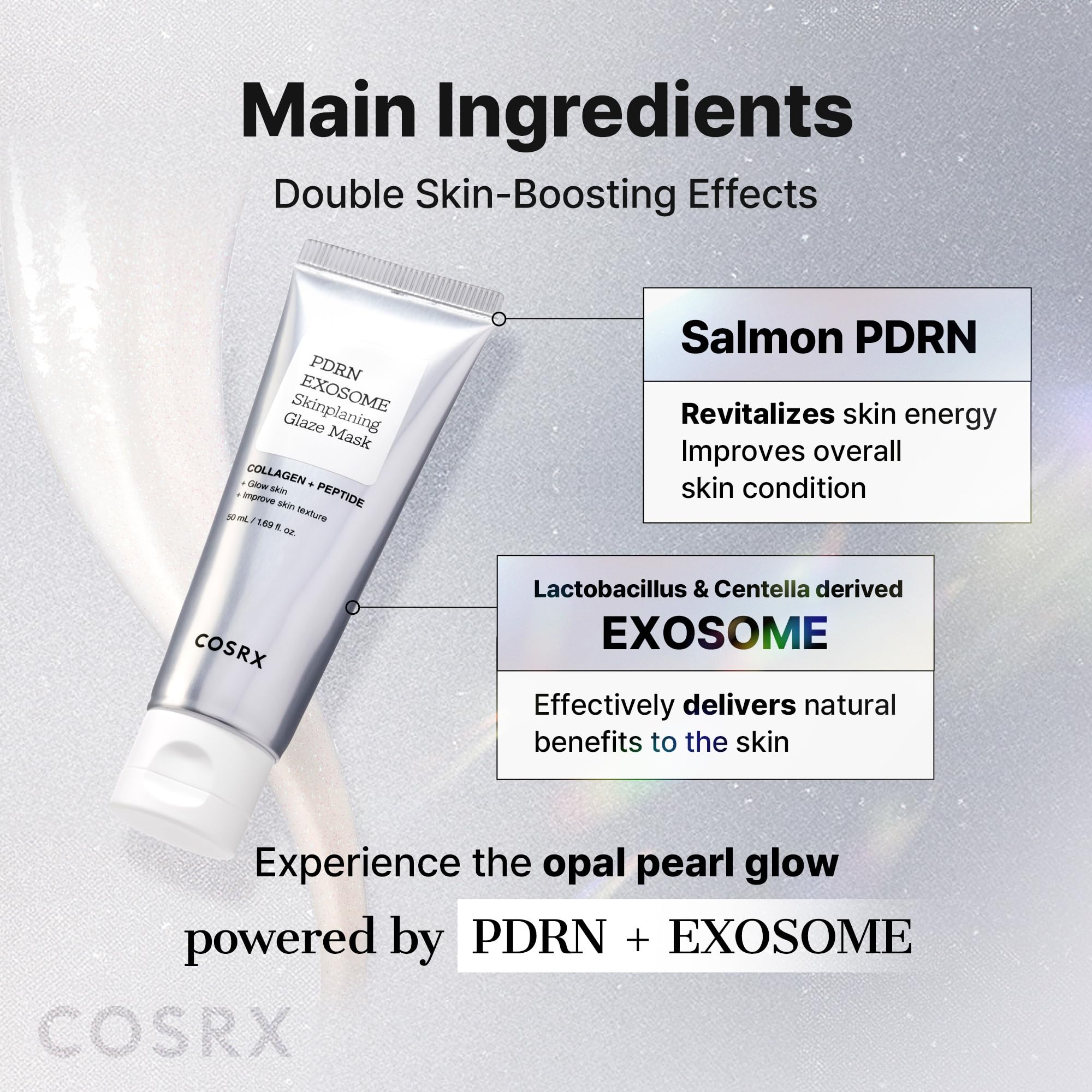 Textura suave de COSRX PDRN Exosome Skinplaning Glaze Mask
