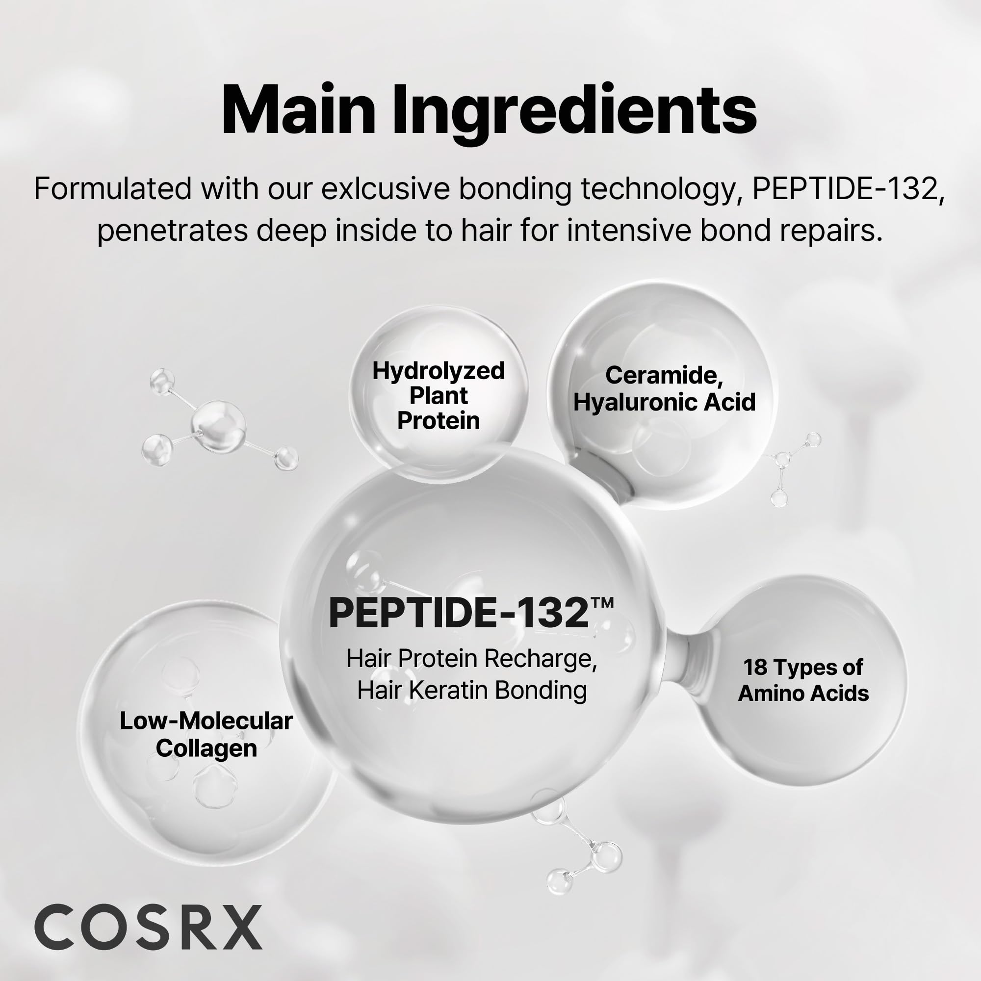 COSRX Peptide-132 efecto-brillo: cabello con aspecto saludable y luminoso.
