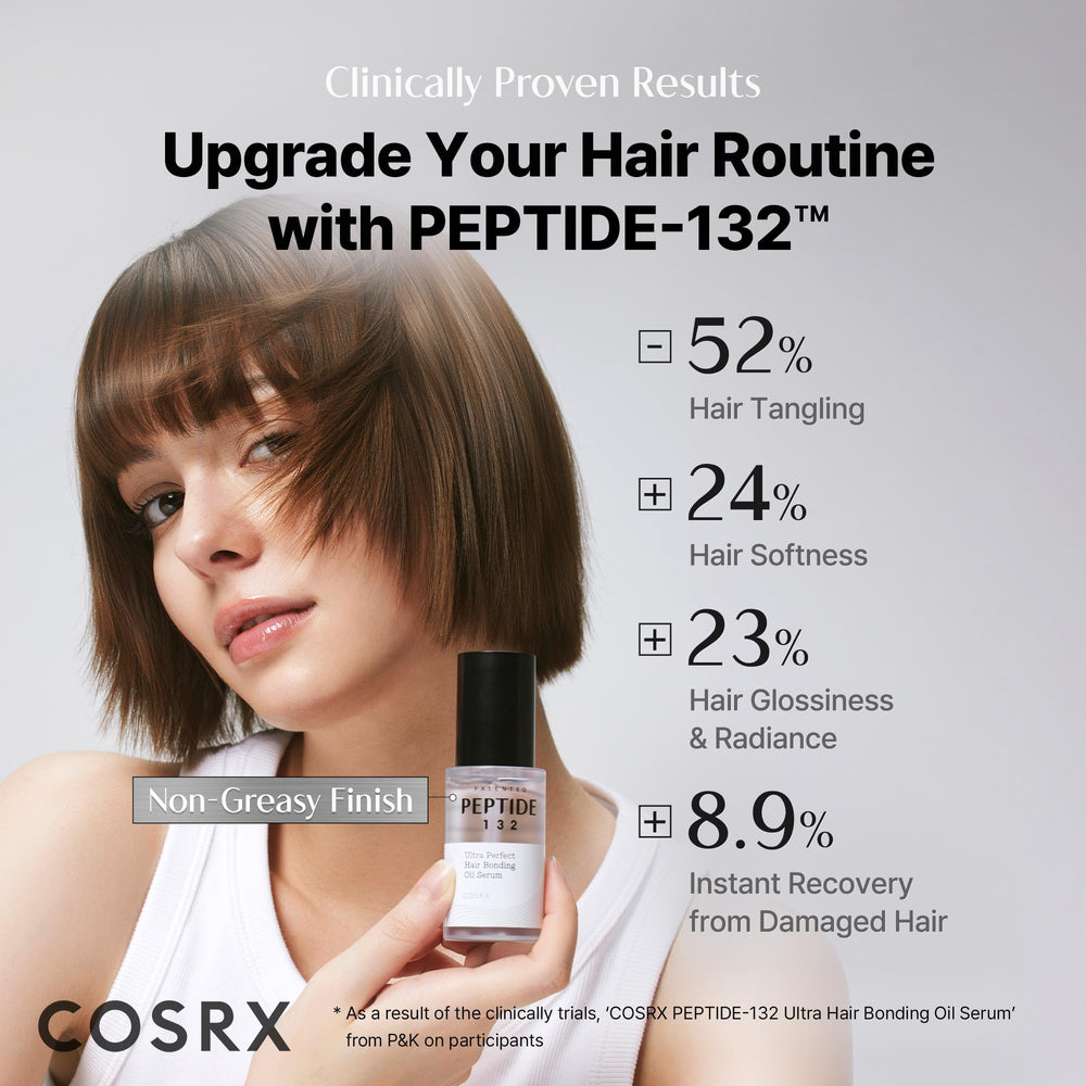 Control del frizz con COSRX Peptide 132 Hair Bonding Oil Serum