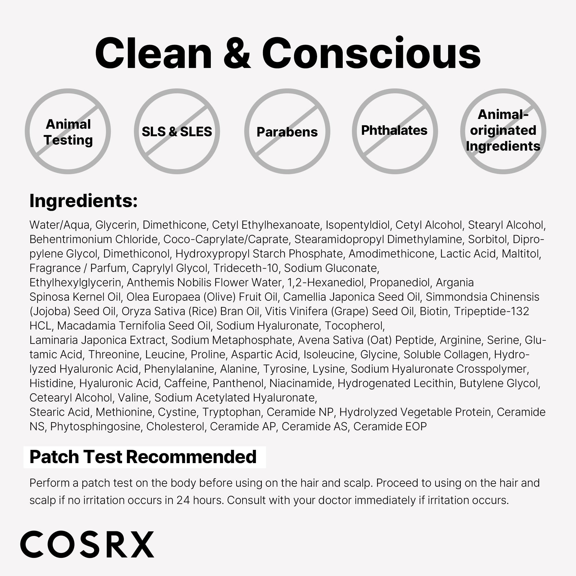 COSRX Peptide-132 uso-diario: tratamiento versátil para todo tipo de cabello.