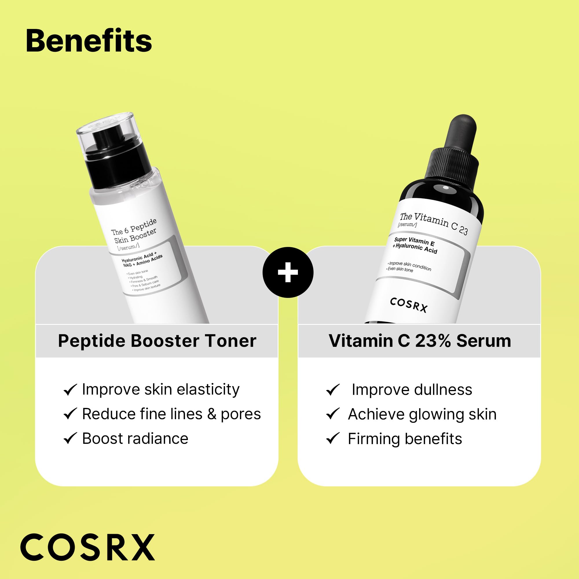 COSRX Peptide Booster Toner application—even-toned skin support