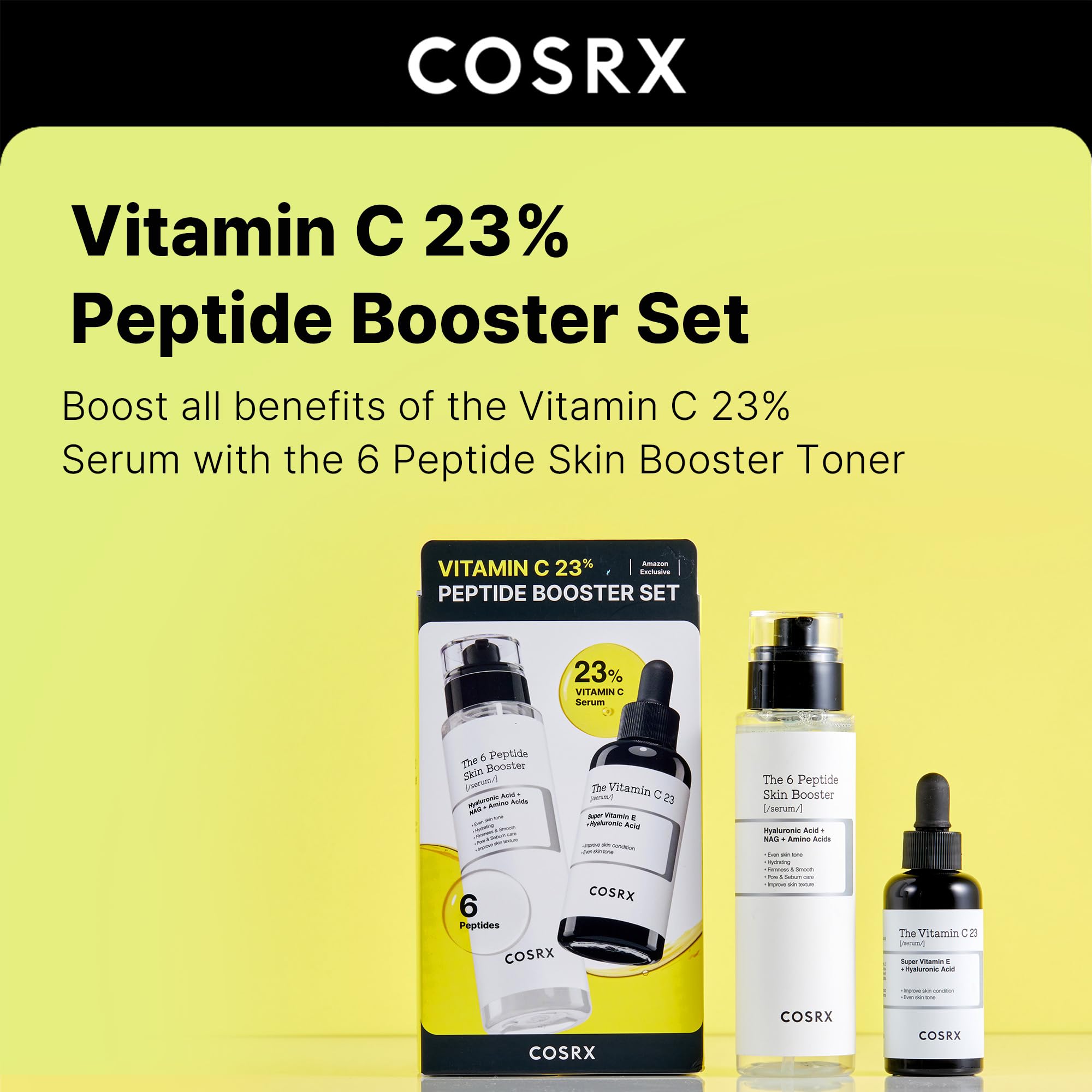 COSRX Peptide Booster Toner bottle—toning hydration with 6 peptides
