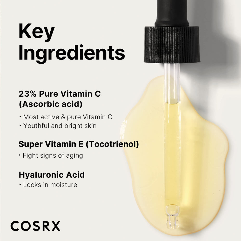 Close-up texture of COSRX Serum showing lightweight absorption