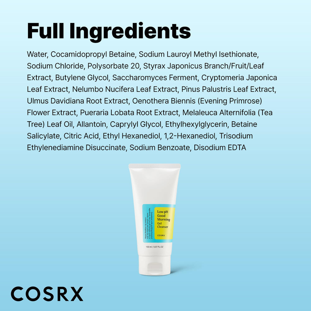 COSRX rutina diaria de limpieza para rostro limpio y renovado.