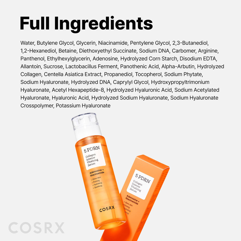 COSRX serum back label highlights no artificial color fragrance.