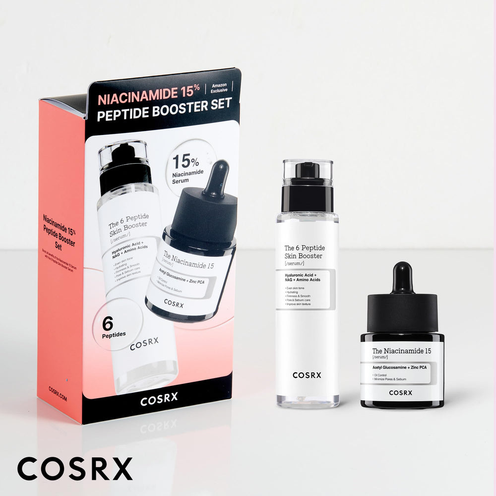 COSRX Skincare routine layout shows step-by-step application flow.