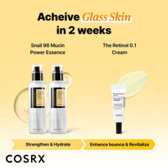 COSRX Snail 96% Mucin Essence label close-up highlighting snail filtrate content