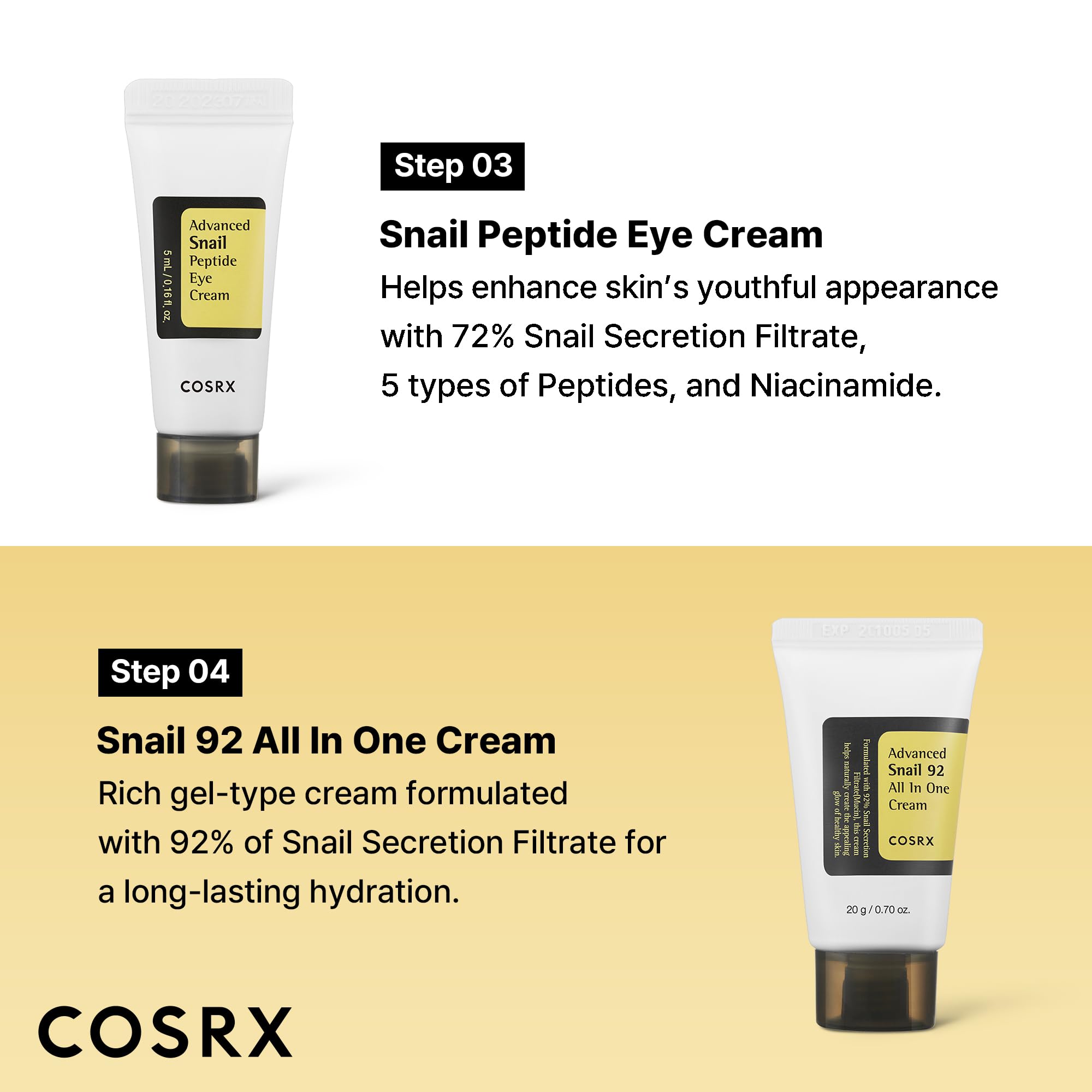 COSRX Snail Mucin Travel Kit box shown for an on the go skincare routine