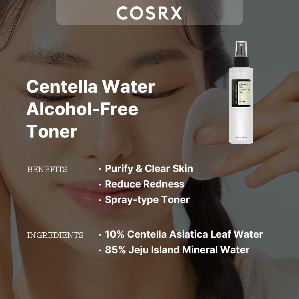 COSRX Tónico Centella en botella, hidratación suave para piel irritada