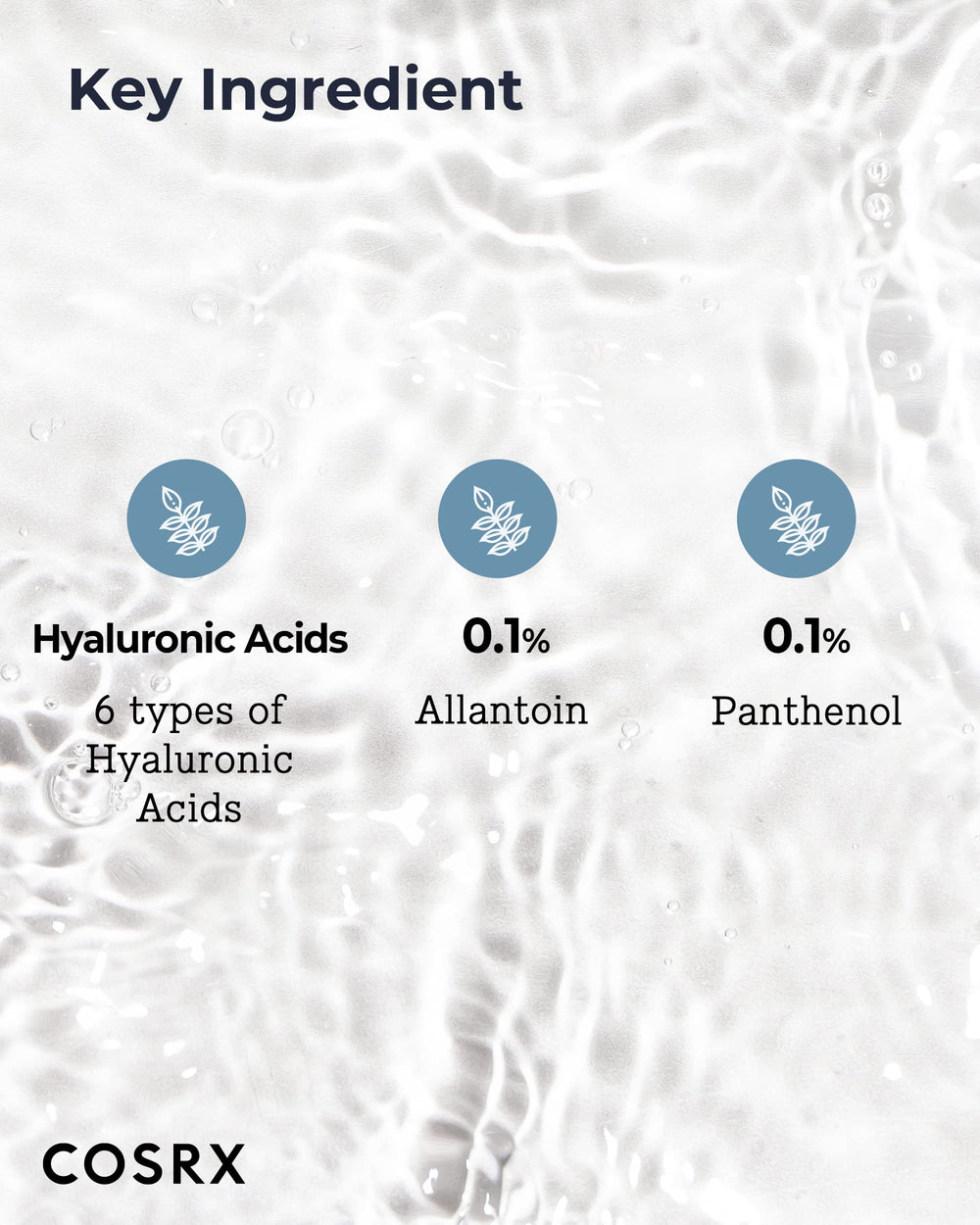 COSRX Hydrium Watery Toner, ingredientes hialurónicos para hidratación sostenida.