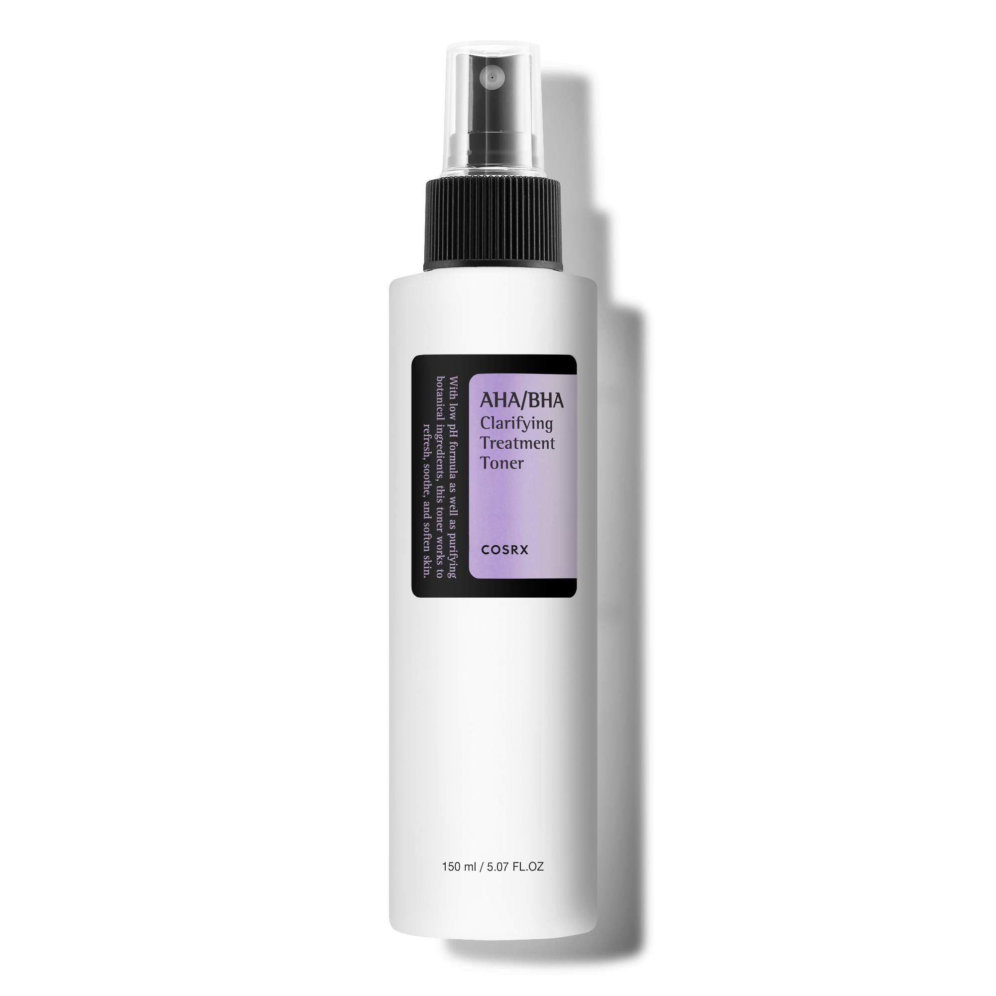 COSRX tónico AHA/BHA en botella para exfoliación suave y mejora de la textura de la piel