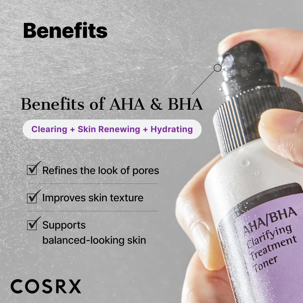 COSRX tónico AHA/BHA permite mascarilla-tonico para hidratación rápida