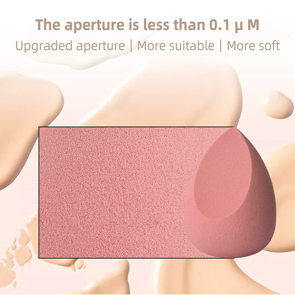 Costica rose-series sponge flat edge for contouring around eyes and nose.