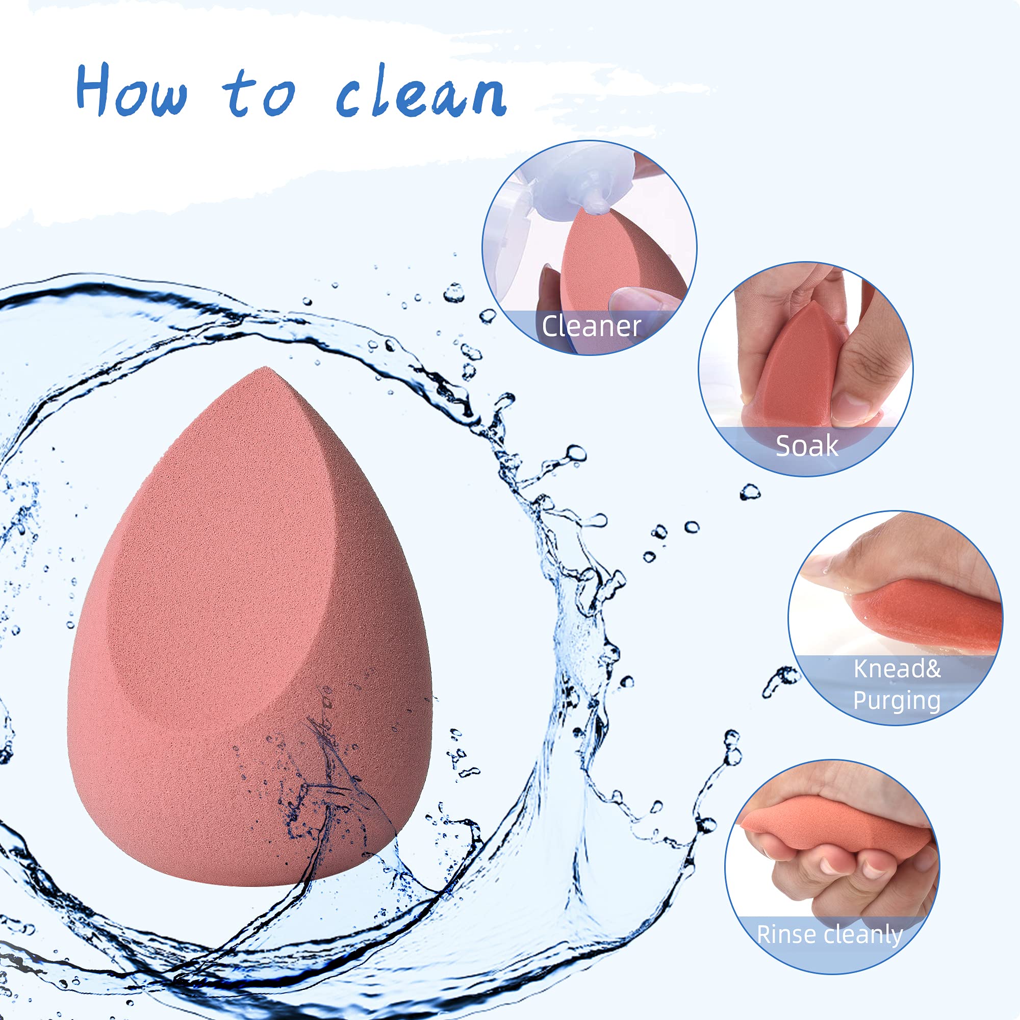 Costica sponge set wet-dry use expands when damp for softer application.