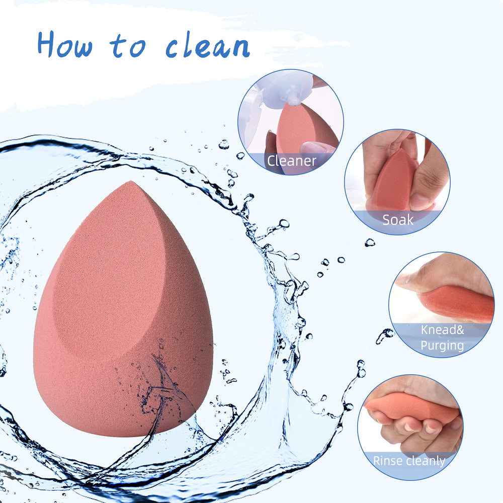 Costica sponge set wet-dry use expands when damp for softer application.