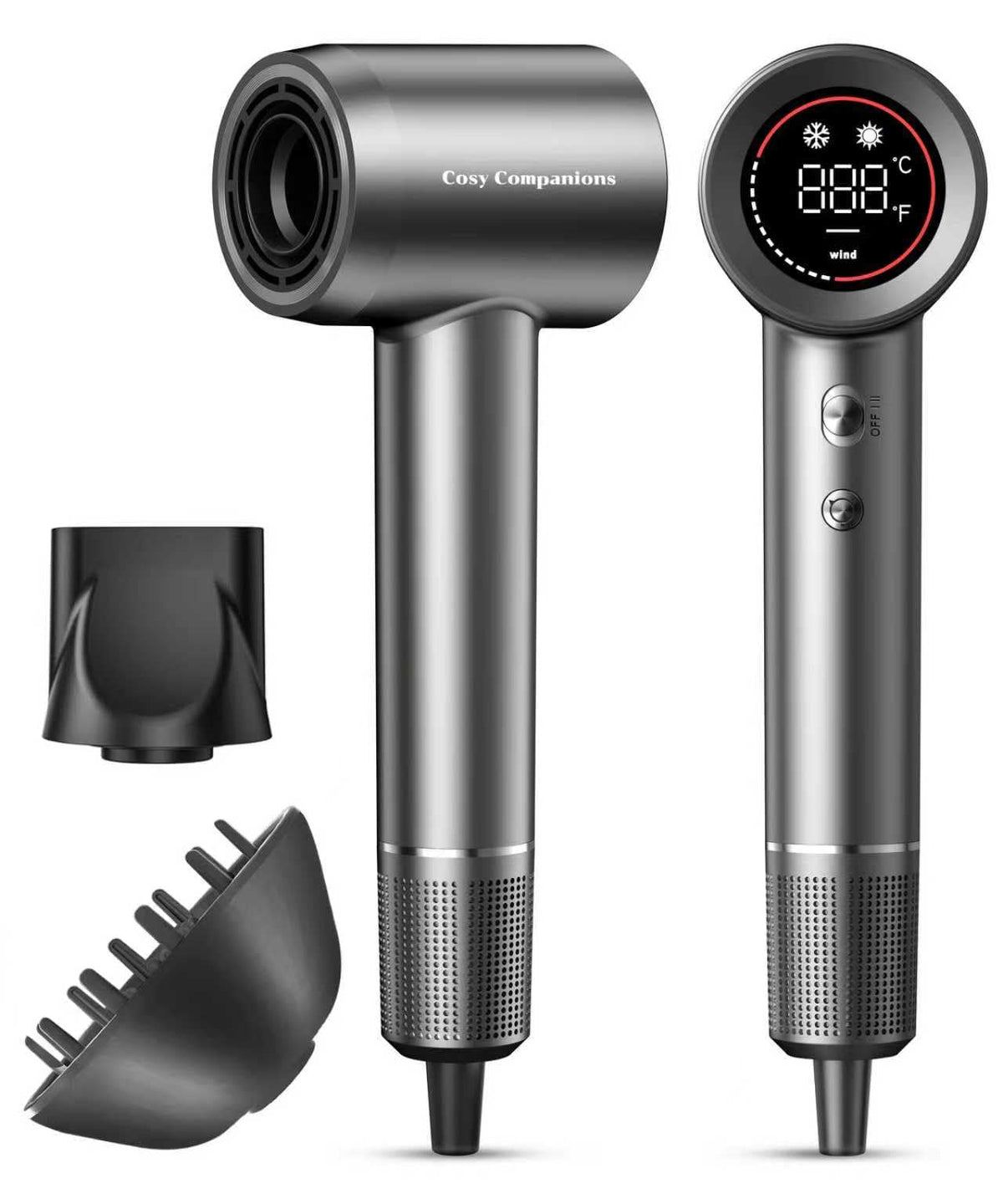 Cosy Companions hair dryer with high-speed motor delivers ultra-fast drying for busy mornings.