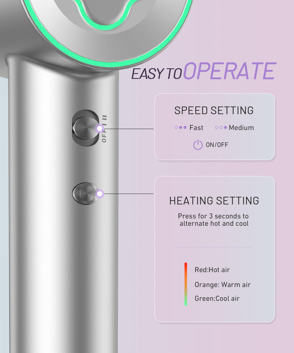 Cosy Companions high-speed ionic hair dryer rotating nozzle for versatile styling.