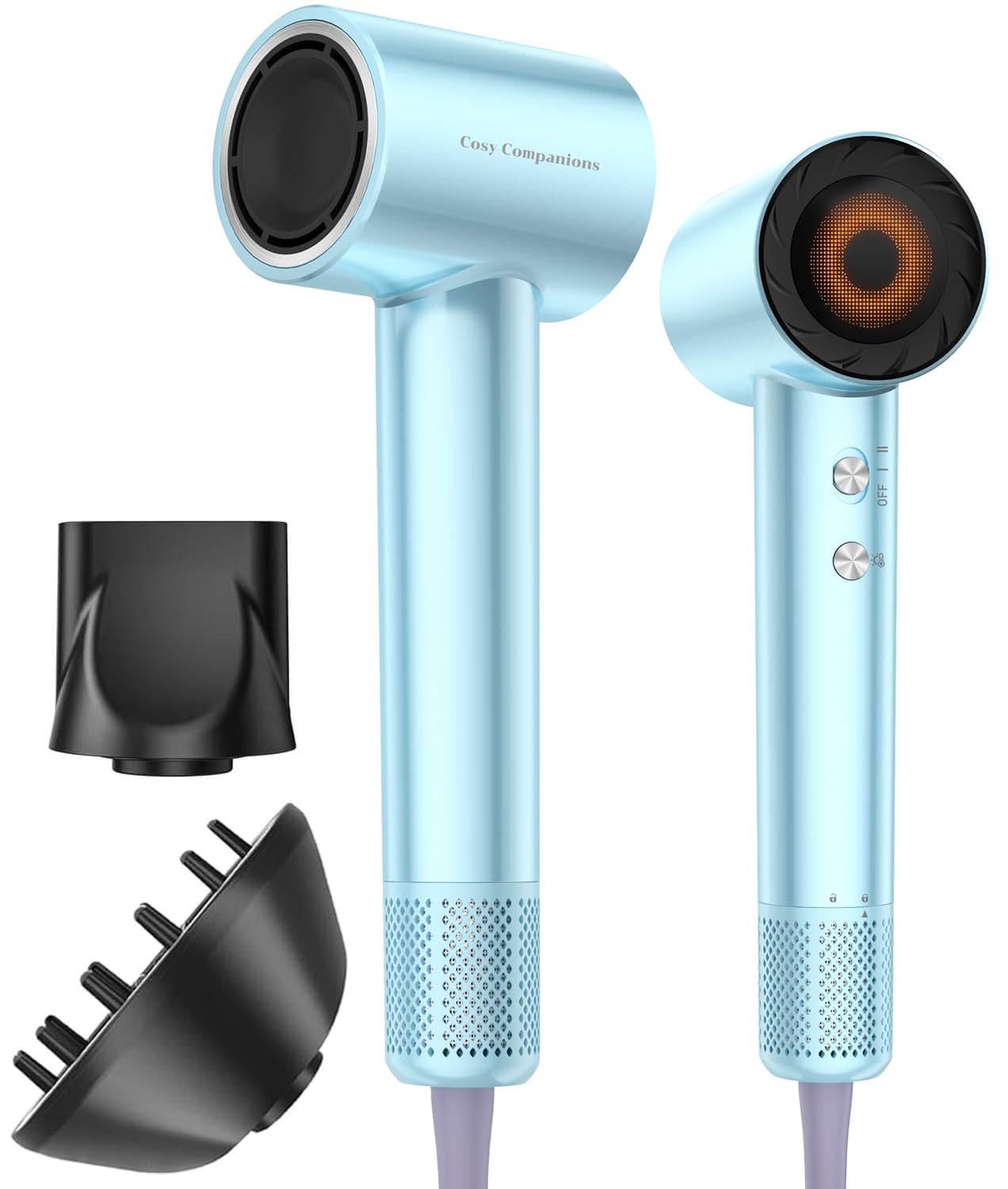 Cosy Companions high speed ionic hair dryer front view for fast, smooth results