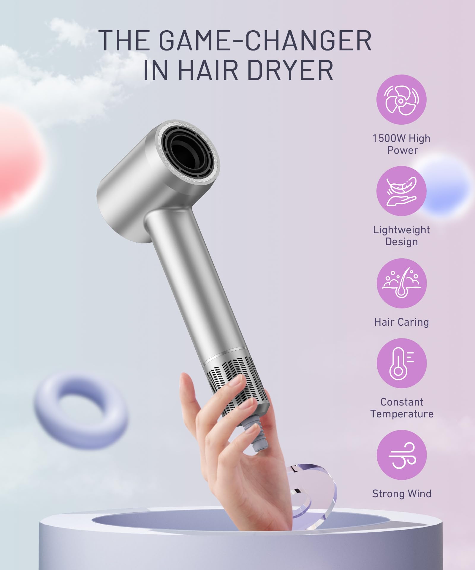 Cosy Companions high-speed ionic hair dryer travel-friendly design with lightweight build.