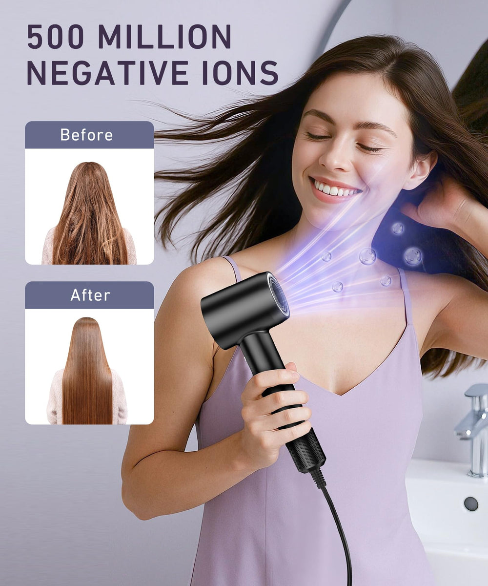 Cosy Companions lightweight travel dryer with ergonomic grip for portability.