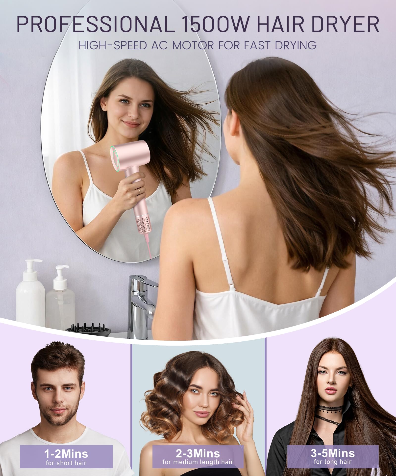 Cosy Companions lightweight travel-friendly hair dryer for on-the-go styling.