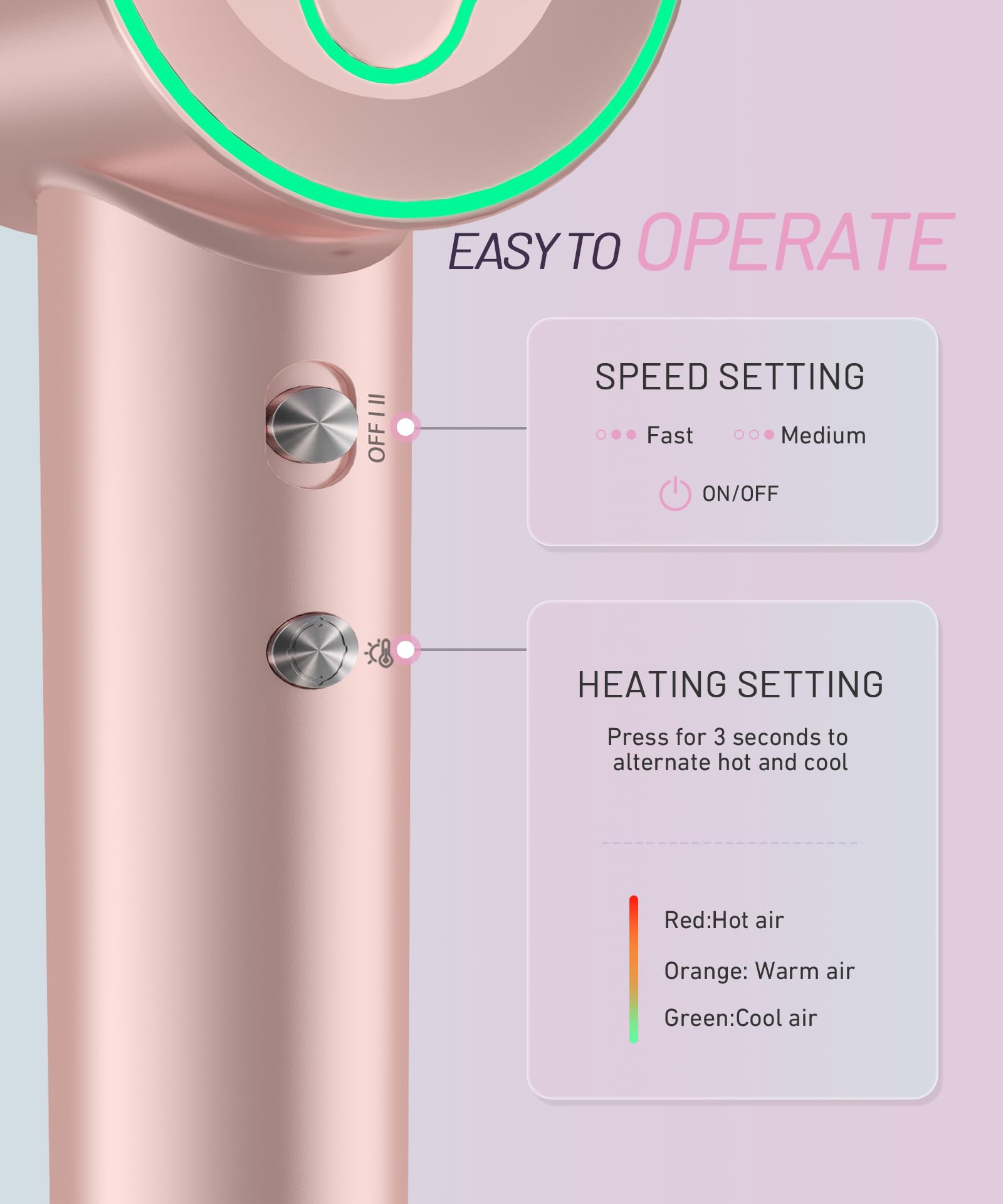 Cosy Companions low-noise dryer operating quietly for discreet styling.