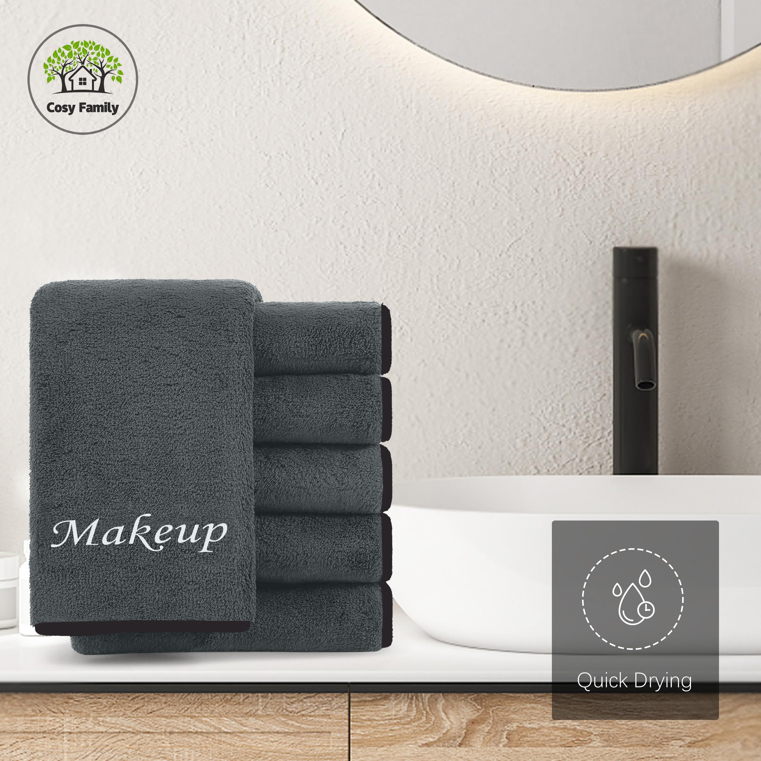 Cosy Family pack 10 toallas microfibra para desmaquillaje sin residuos
