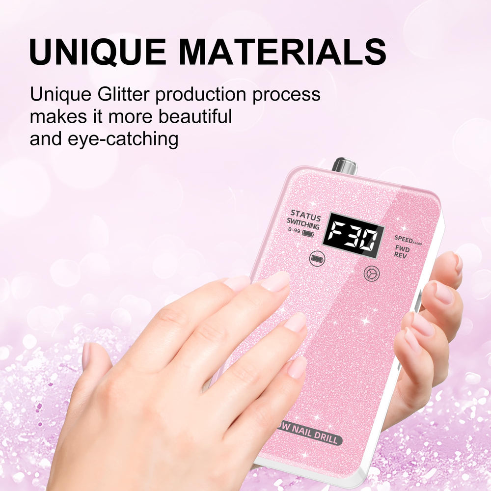 COSYGLOW glitter design close-up highlights ergonomic grip for comfortable sessions.