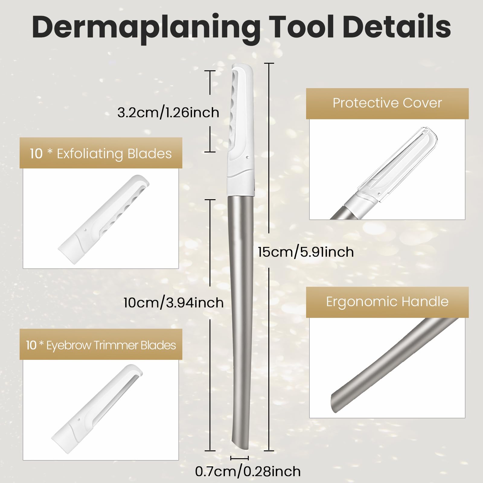 COSYLIFE Dermaplaning in action on clean dry skin at home