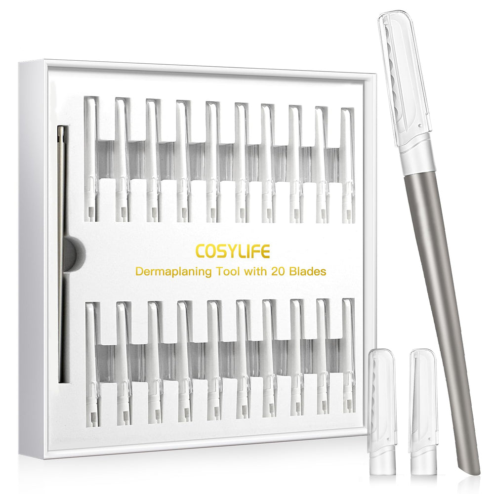 COSYLIFE Dermaplaning Tool with handle and blades for at-home exfoliation