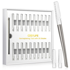 COSYLIFE Dermaplaning Tool with handle and blades for at-home exfoliation