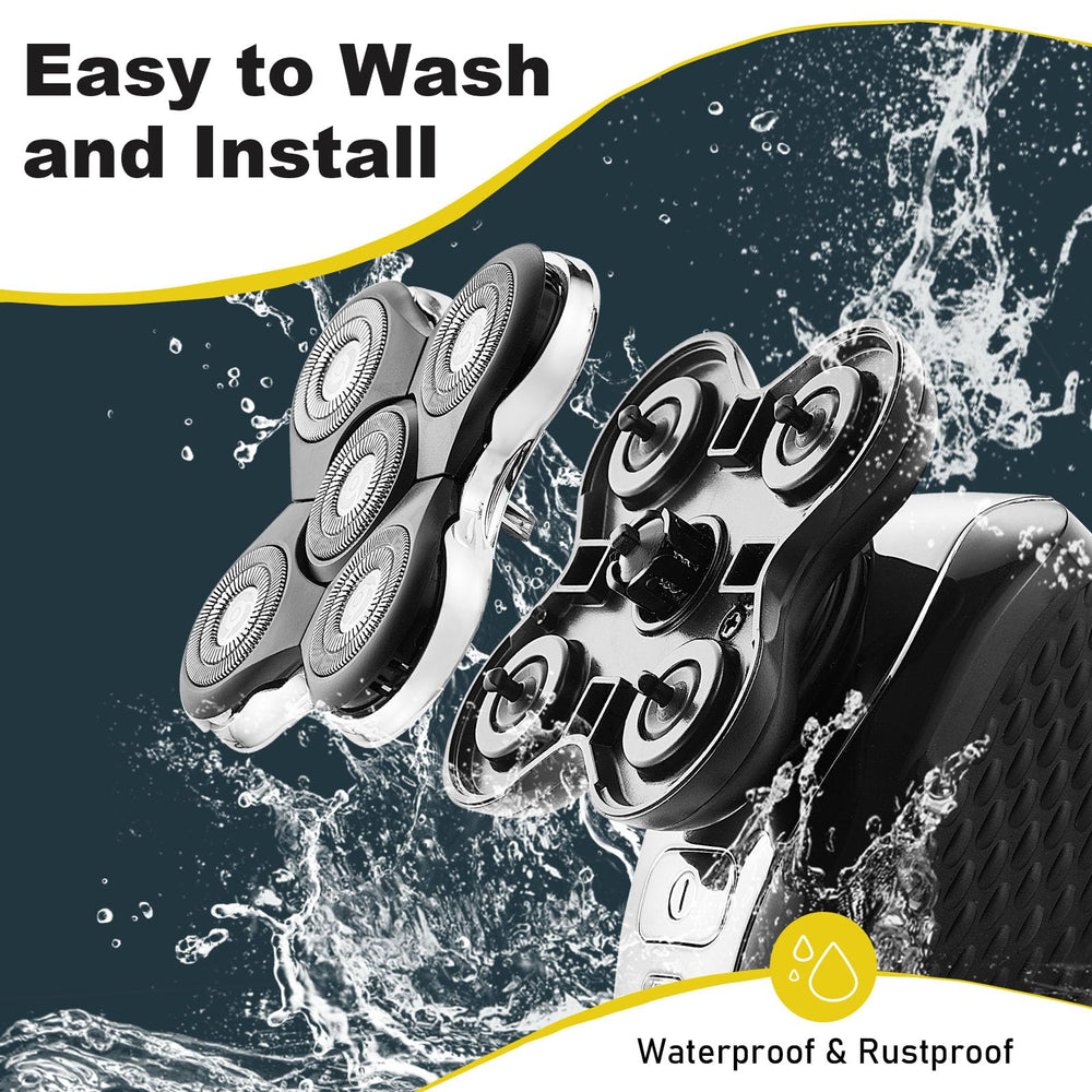 COSYONALL five-head shaver design provides even coverage quickly.