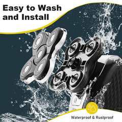 COSYONALL five-head shaver design provides even coverage quickly.