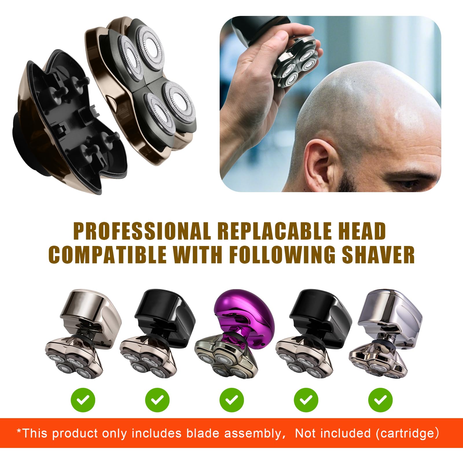 COSYONALL Shaver PRO 4 Head blade supports dry and wet use for versatility