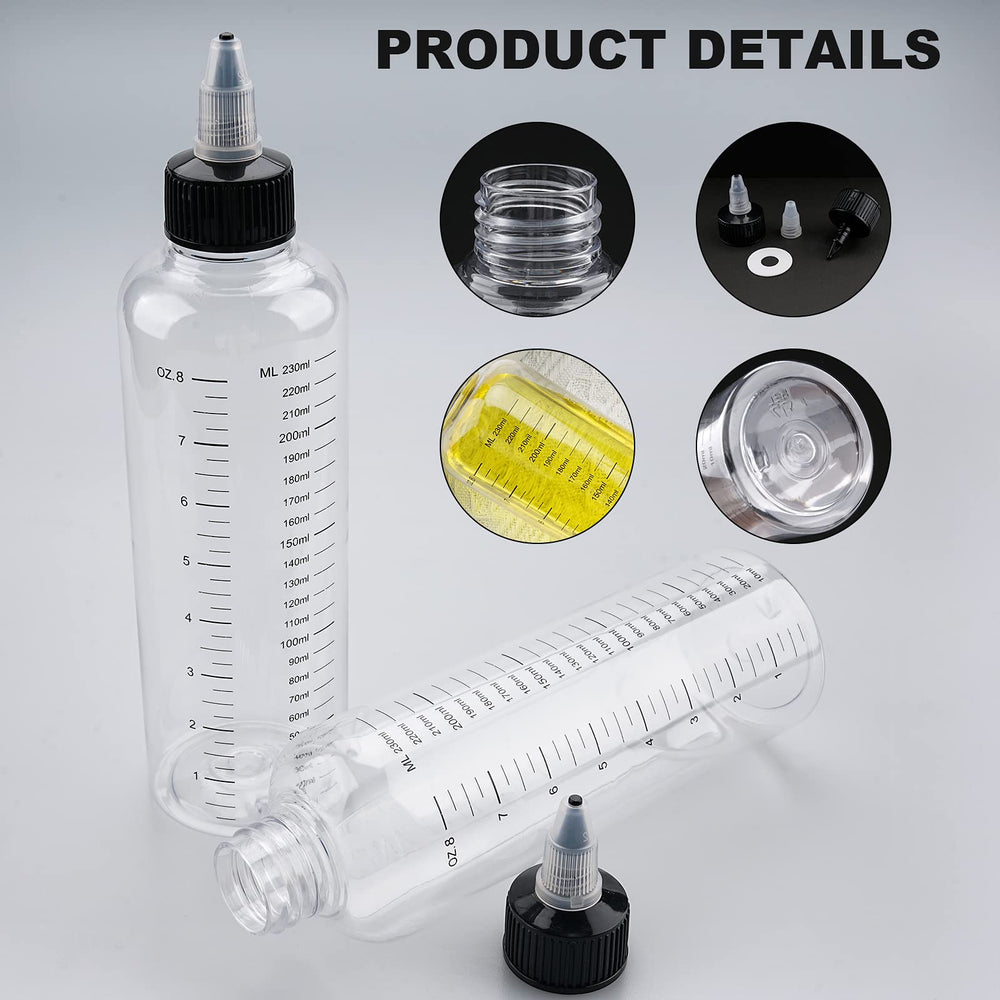 Cosywell 2-pack transparent bottle keeps contents visible for easy measurement.