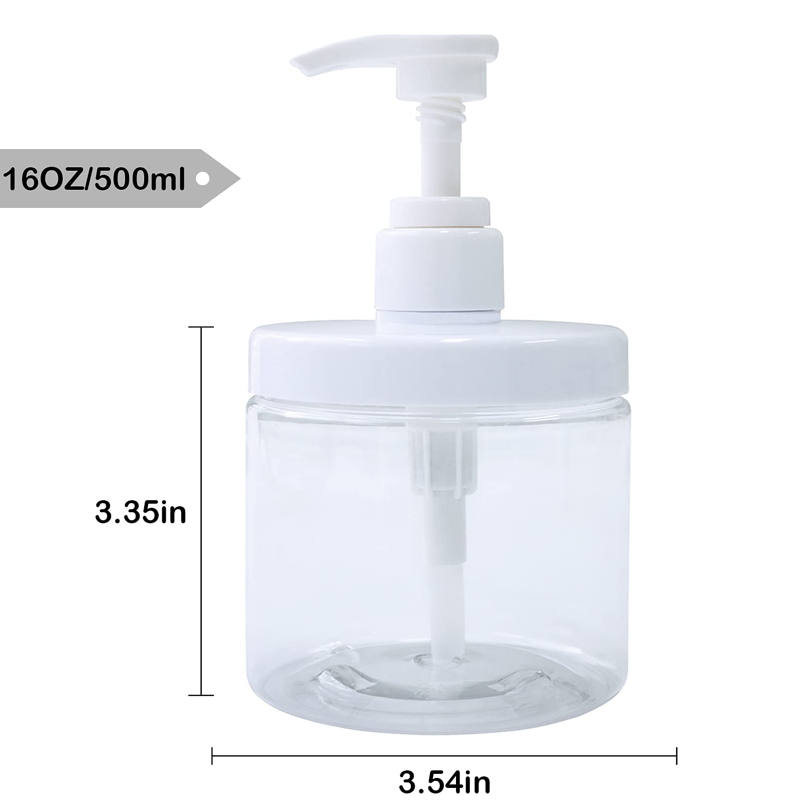 Cosywell pump bottle clear side view showing compact, travel-friendly design.