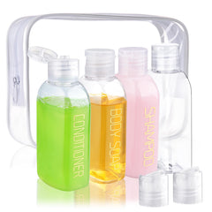 Cosywell travel bottle kit with four compact bottles for easy carry-on organization