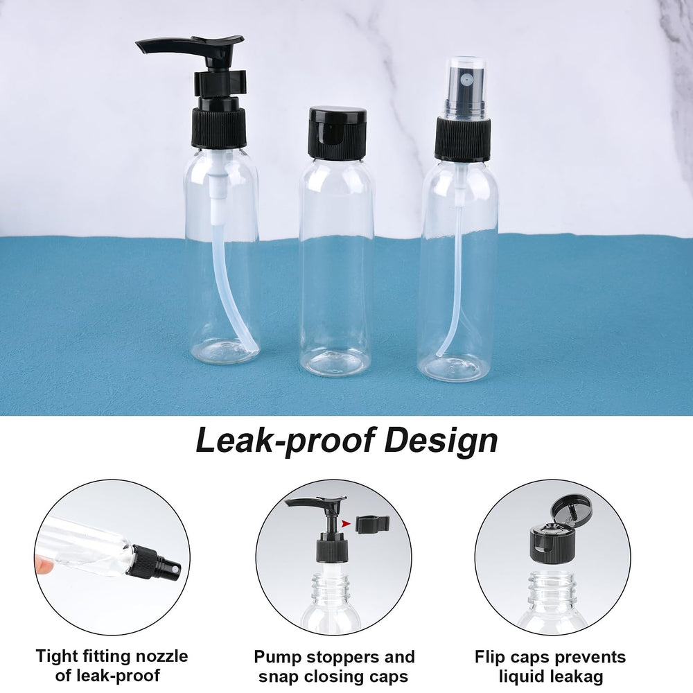Cosywell TSA-approved travel bottles ready for carry-on liquids.