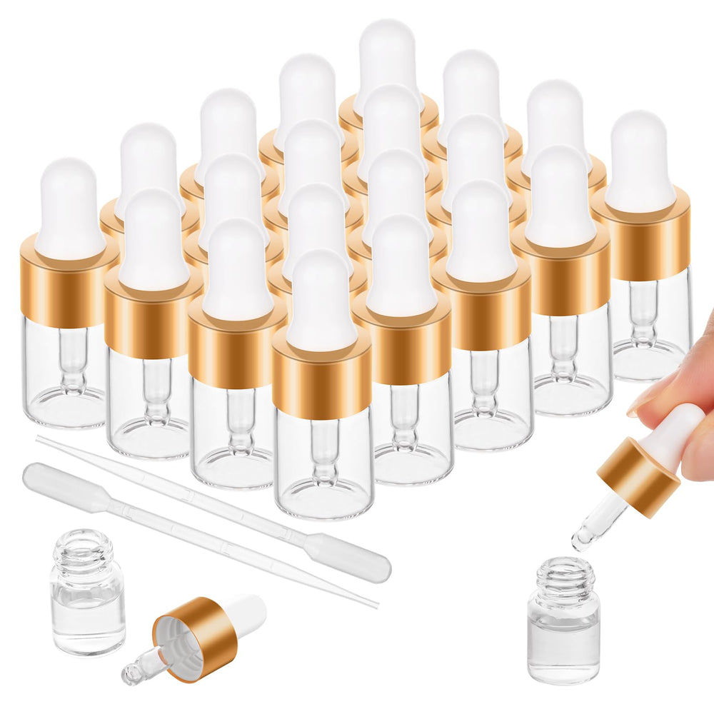 COTOM 2ml mini dropper bottle top view for compact travel storage