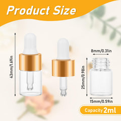 COTOM clear glass dropper bottle held in hand showing premium design