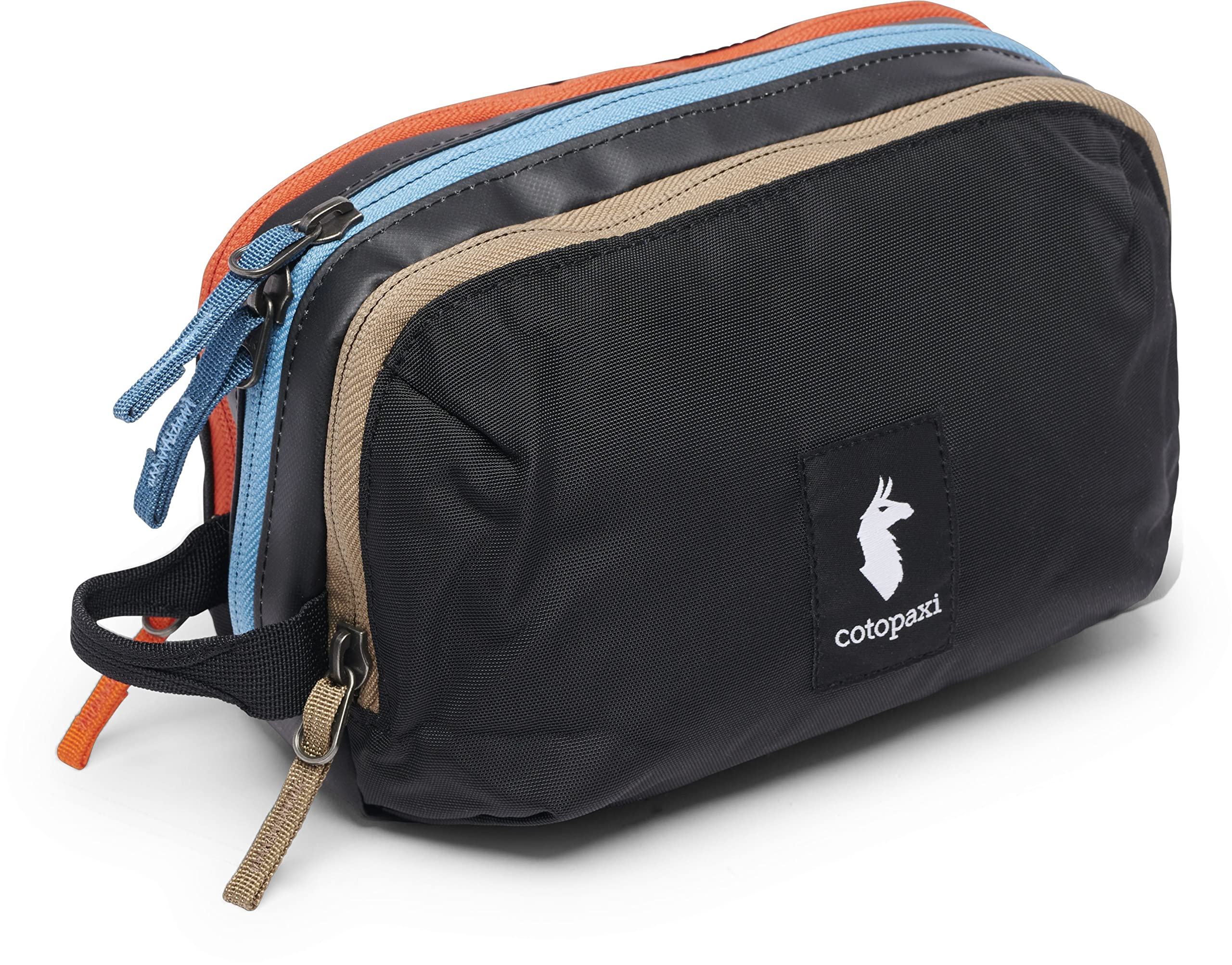 Cotopaxi Nido Accessory Bag in black, front view, ideal for on the go organization